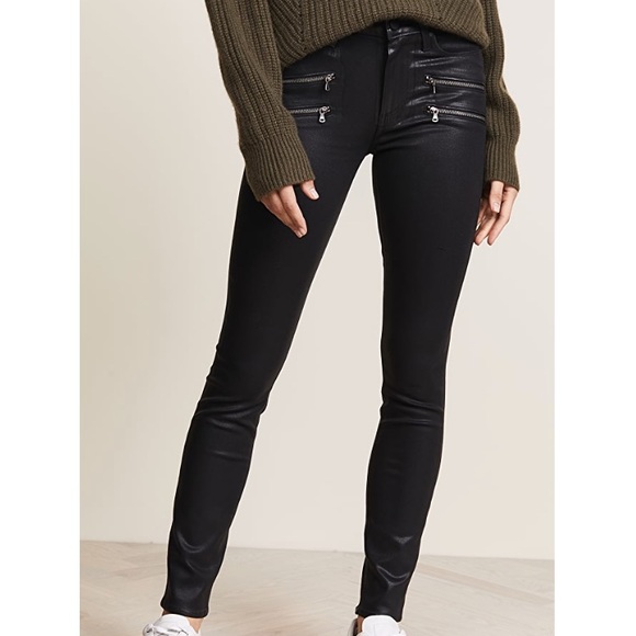 PAIGE COATED BLACK EDGEMONT JEAN - Picture 3 of 11